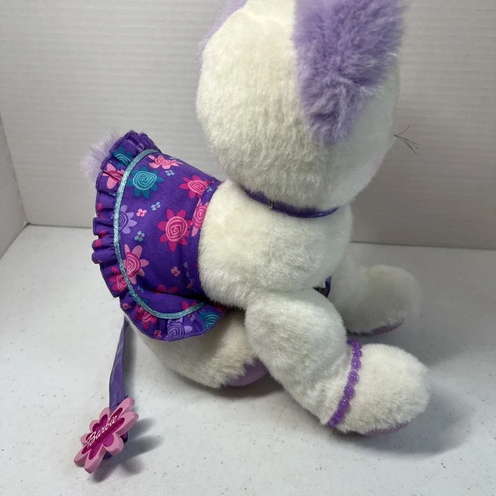 Barbie Perfectly Plush Fashion Cat Kitten White Purple 2001 Vintage Works